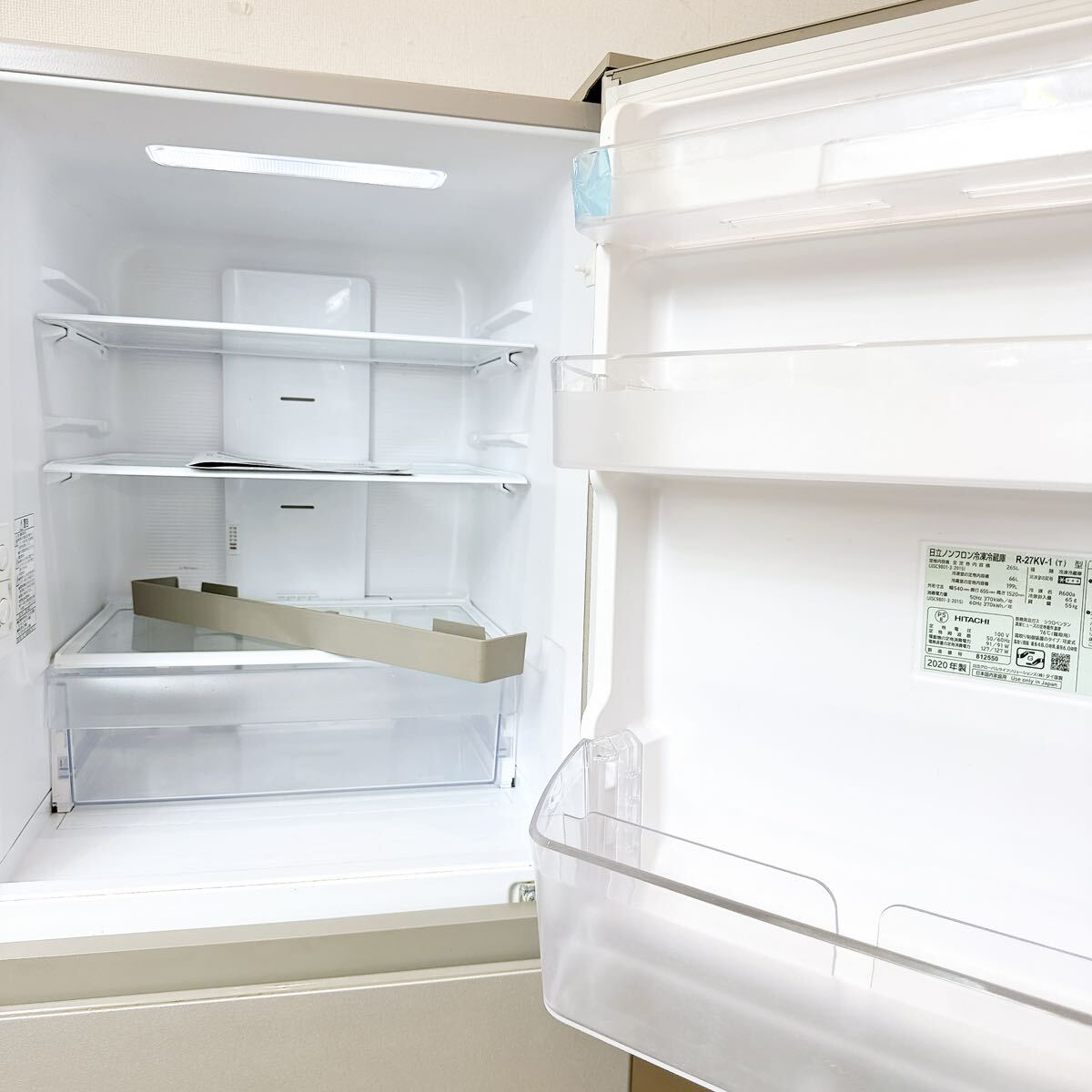 日立ノンフロン冷凍冷蔵庫 R-27KV(T) 265L HITACHI HITACHI 日立 265l