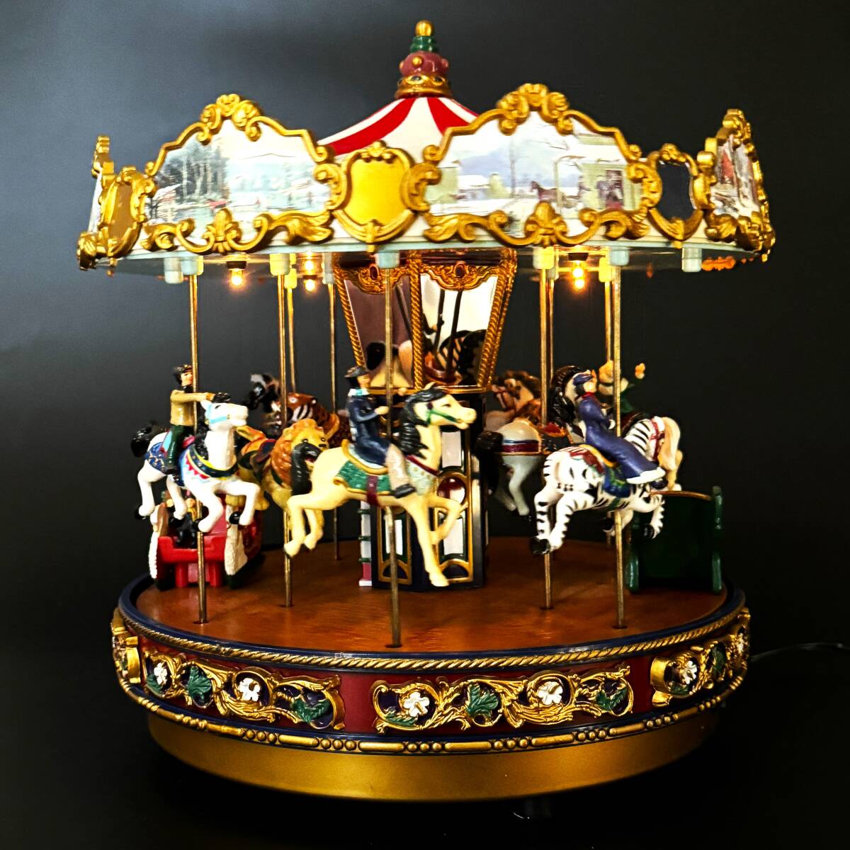 レア】ミスタークリスマス メリーゴーランド オルゴール カルーセル