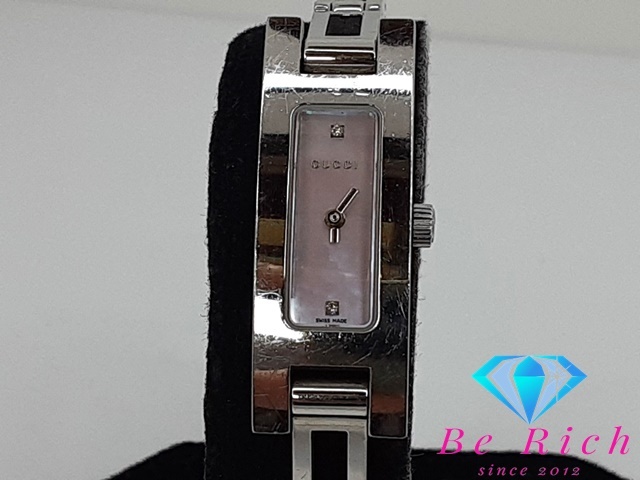 グッチ GUCCI レディース 腕時計 3900L ピンク シェル シルバー SS