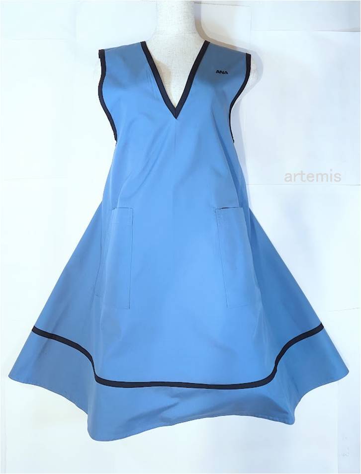 本物 ANA CA 制服のエプロン 未使用 刺繍ロゴ jun ashida 80年代