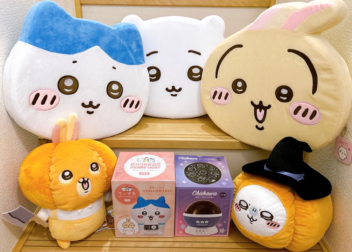 新品タグ付き ちいかわ リボン 低反発クッション 4種 コンプ まとめ