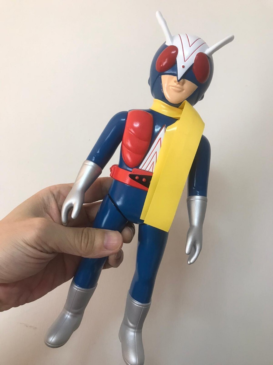 海外版 ライダーマン ソフビ人形 仮面ライダー激罕 高27cm 檢 ライダー