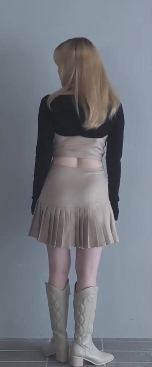 andmary Karen knit set mini dress アンドマリー ベージュ｜Yahoo