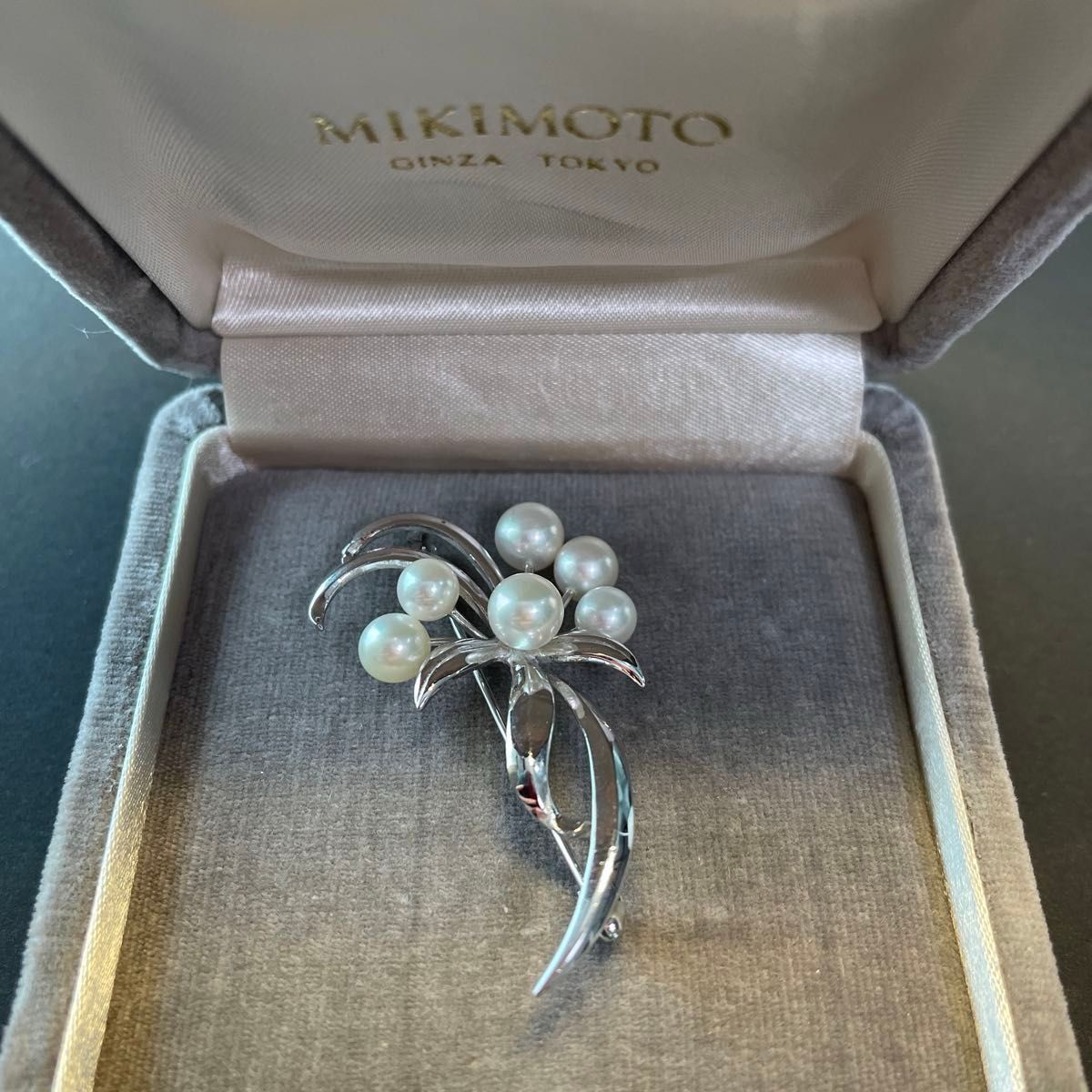 ミキモト ブローチ MIKIMOTO パールブローチ シルバー 入学式 卒業式