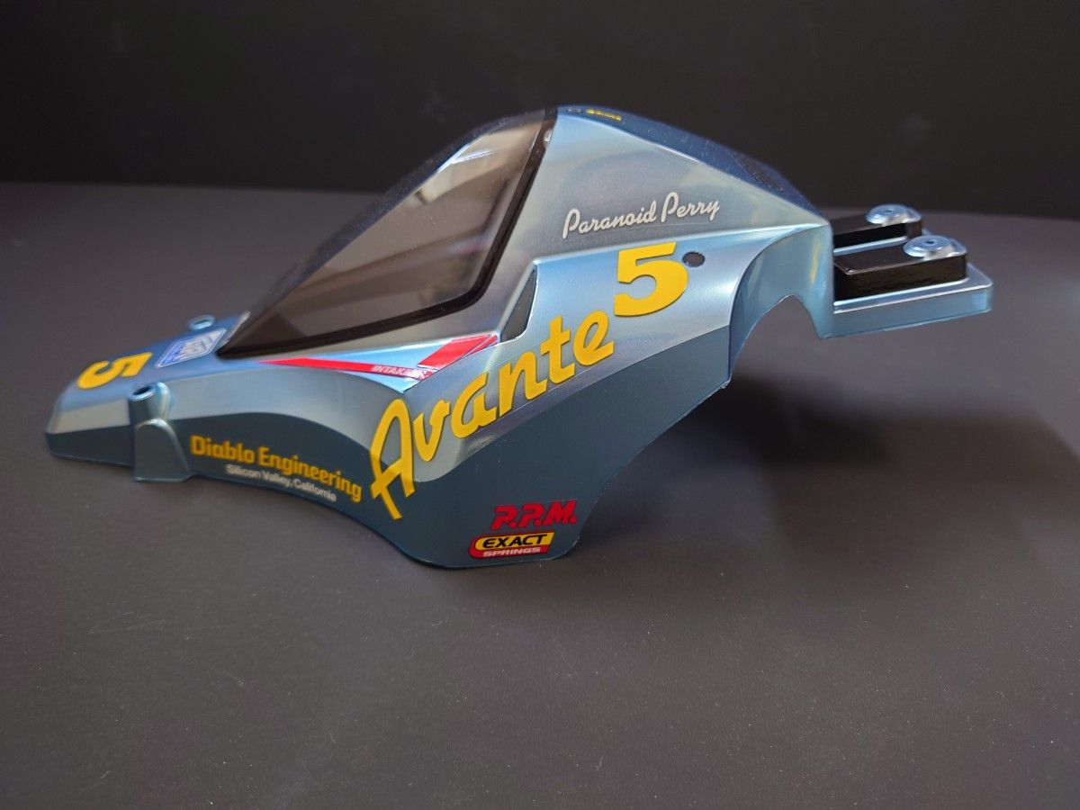 タミヤ コミカルアバンテボディ51655【スカイブルーアルマイト塗装