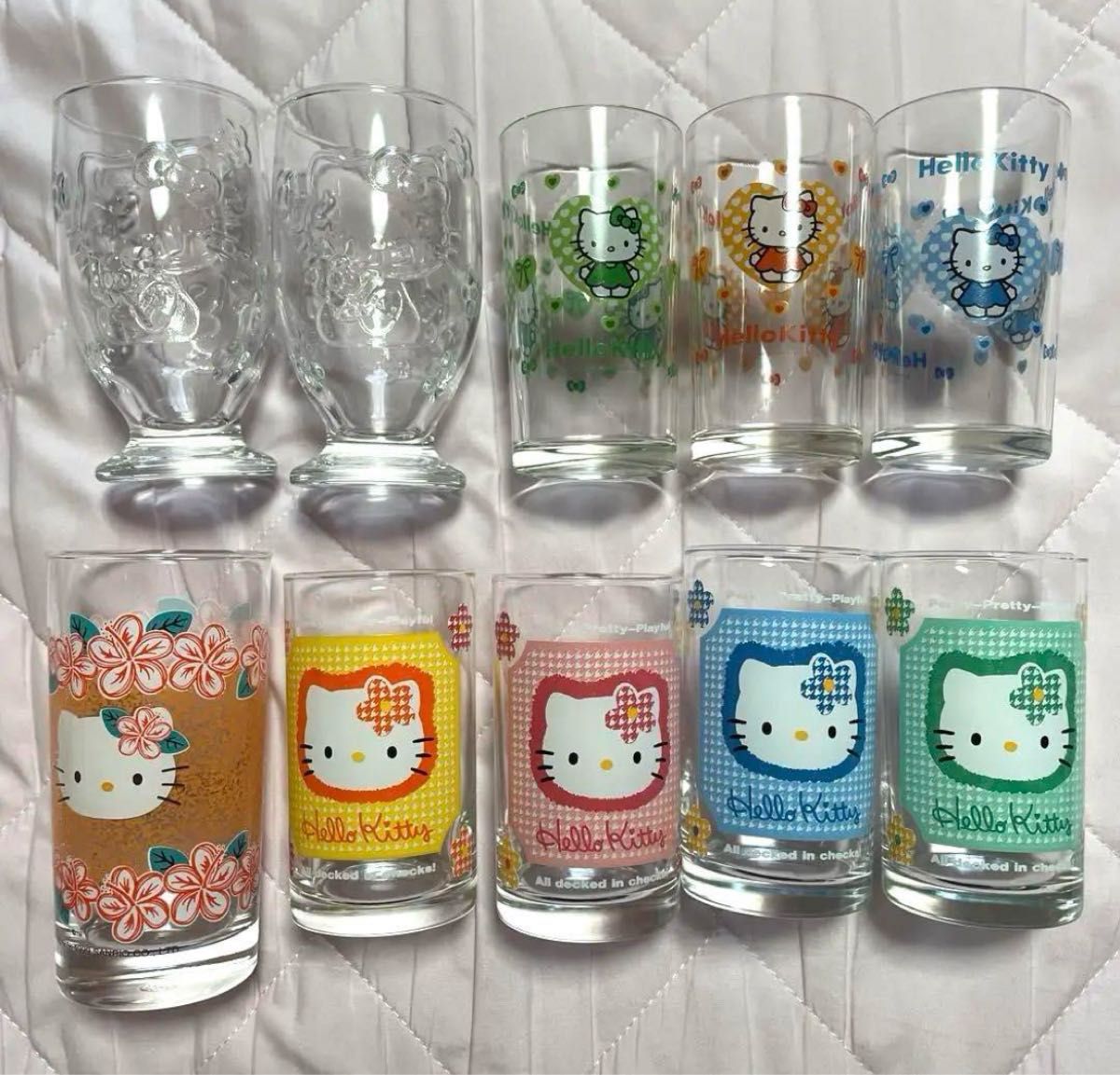 ハローキティ カオハナ ハイビスカス グラス コップ カップ サンリオ