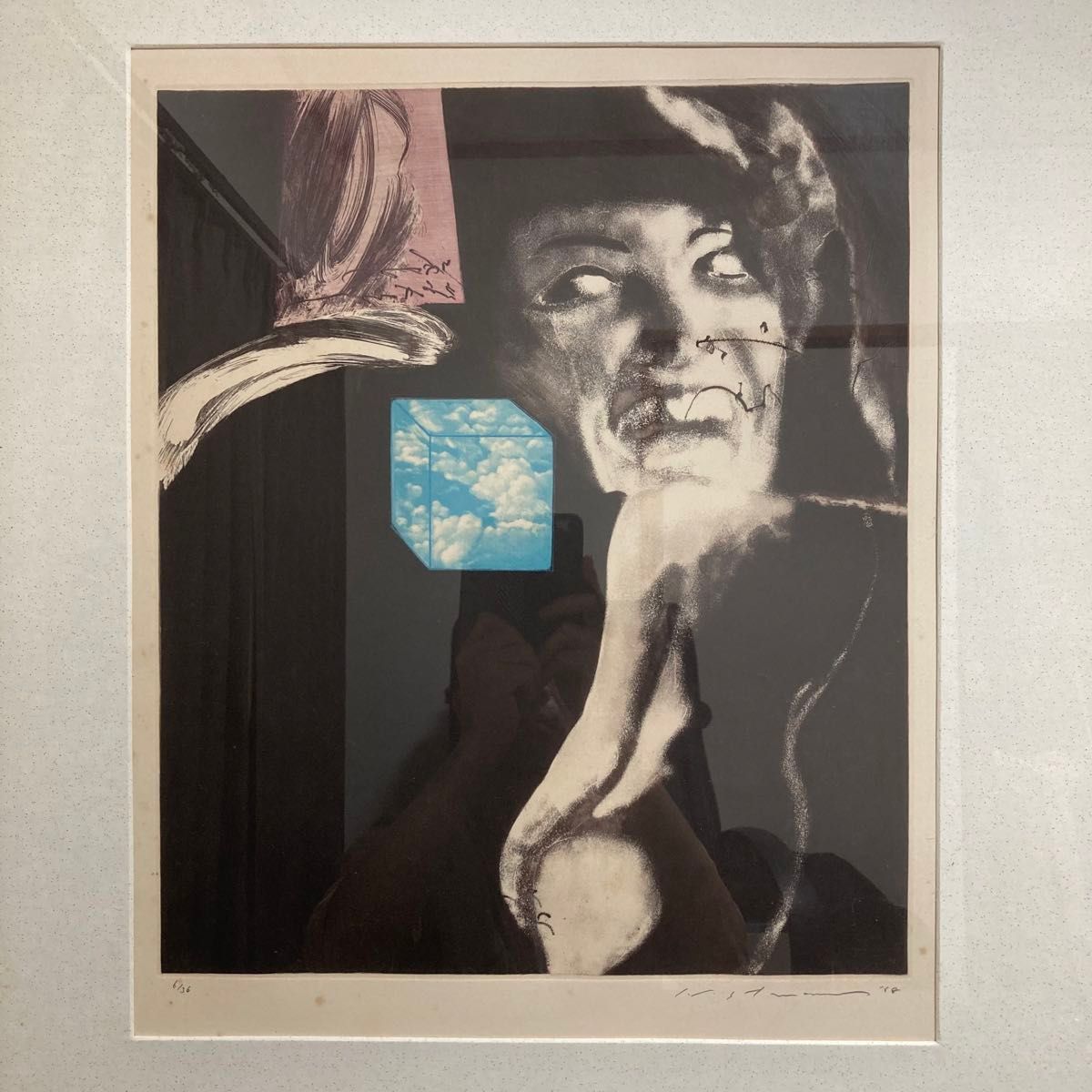 真作保証】池田満寿夫「女優」1968年 銅版画 直筆サイン 36部限定 版画