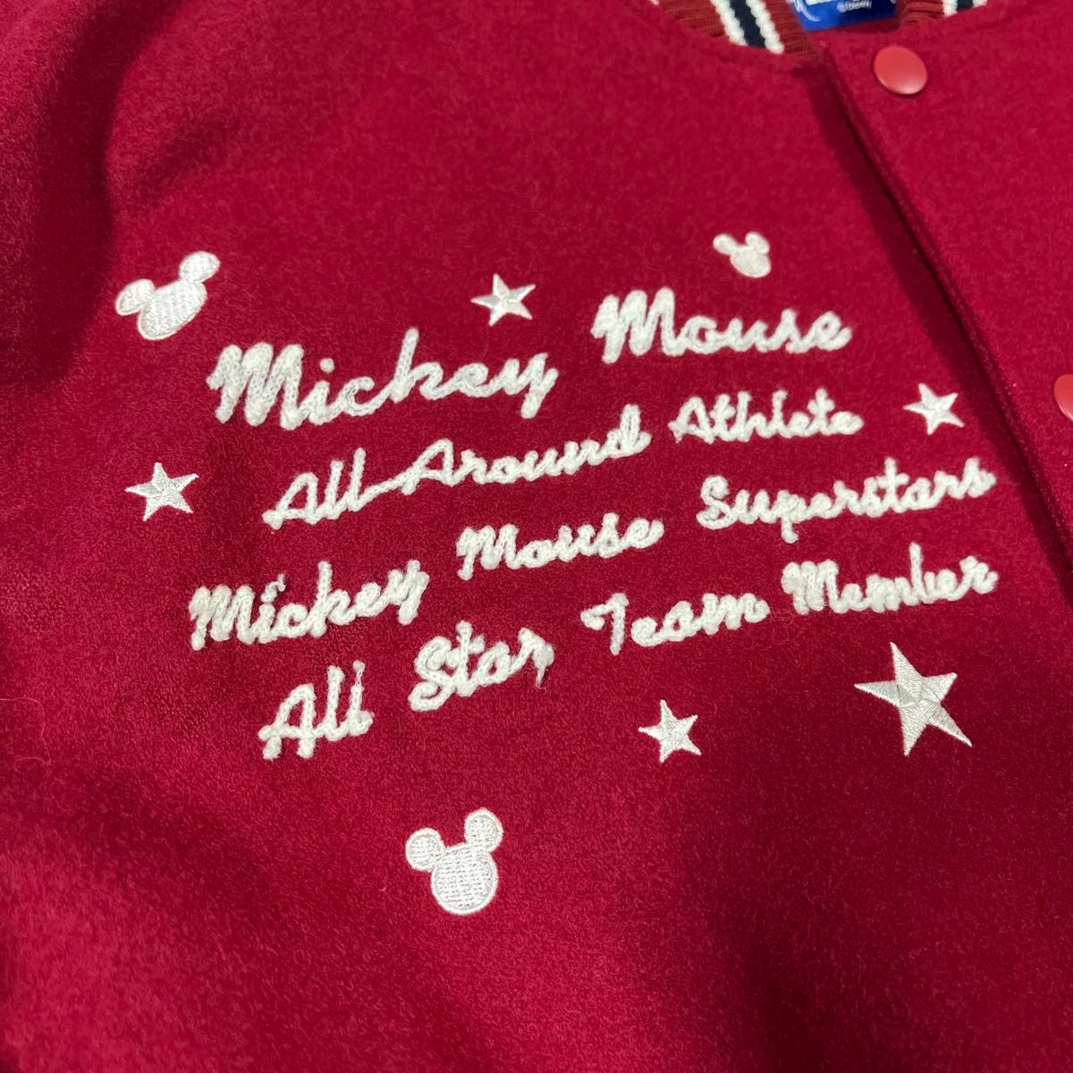 ディズニーランド ミッキー スタジャン レア 革 90s ディズニー