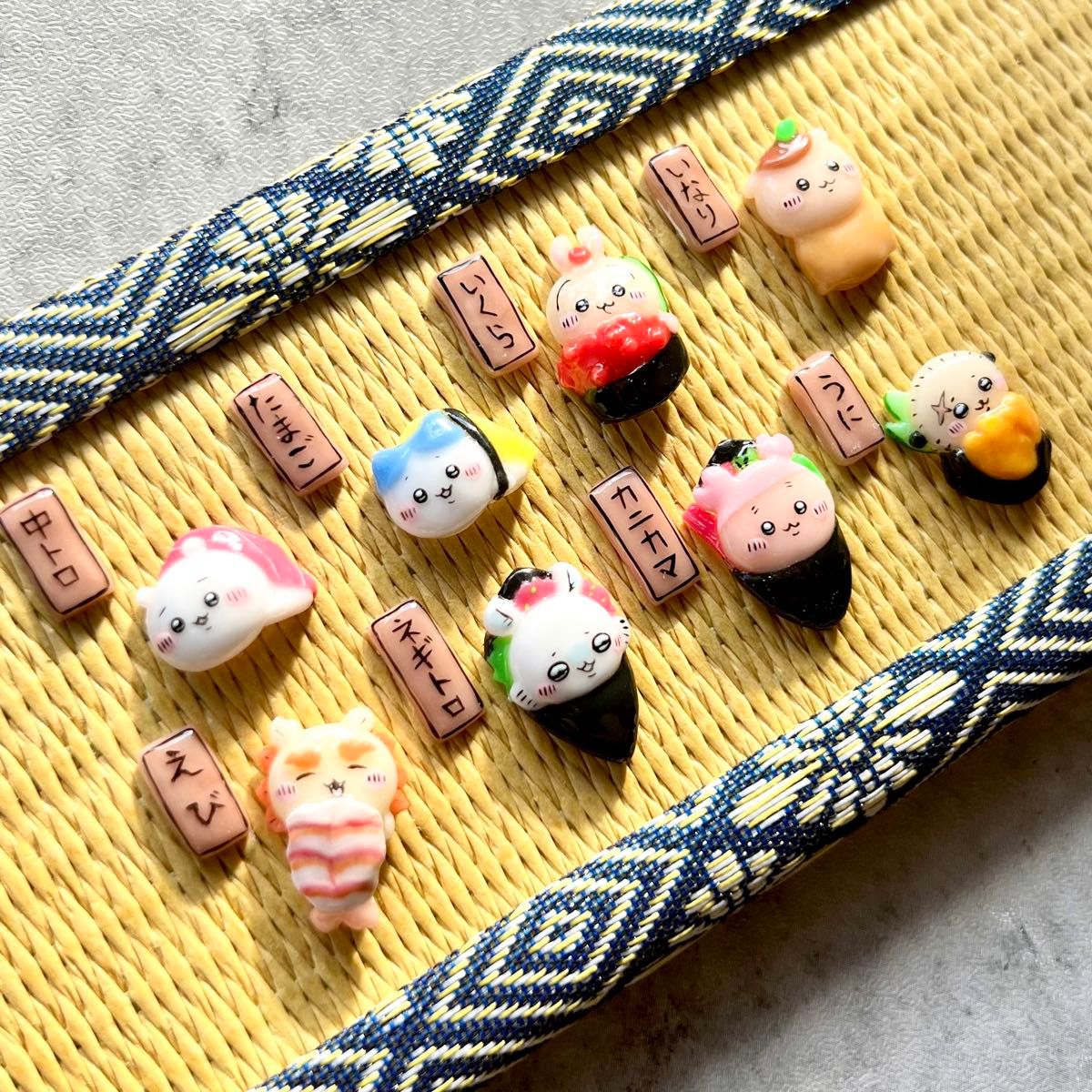 3Dネイルパーツ】 ちいかわ寿司 モモンガ ハチワレ うさぎ オーダー