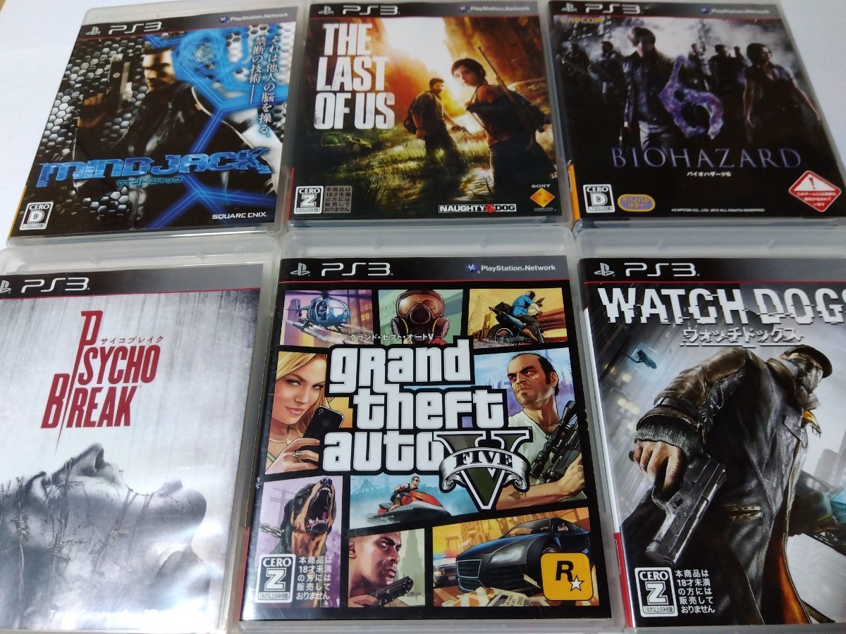 PS3 人気 ソフト 6本セット グランドセフトオート ラストオブアス