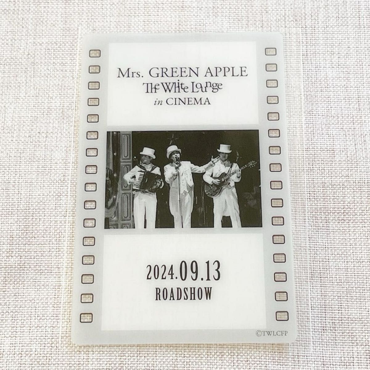 The White Lounge 入場特典 クリアカード Mrs GREEN APPLE ホワイト