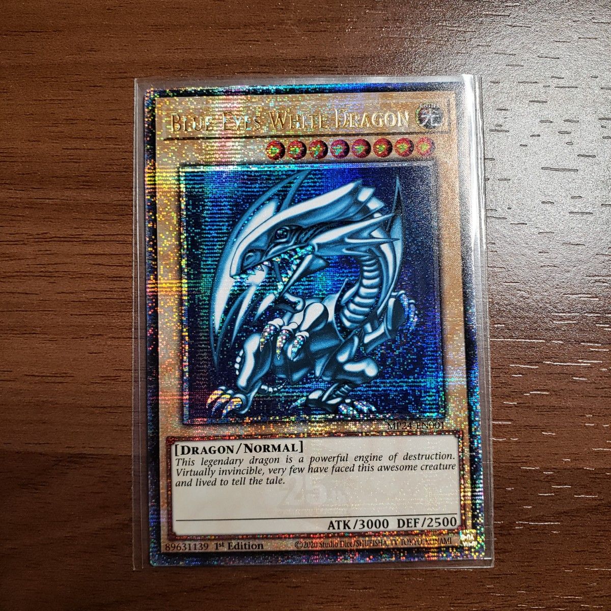 遊戯王 ブルーアイズホワイトドラゴン 青眼の白龍 クオシク 25th 英語