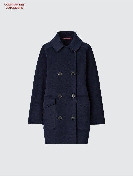 コントワーデコトニエ】「UNIQLO」ダブルフェイスミドルコート