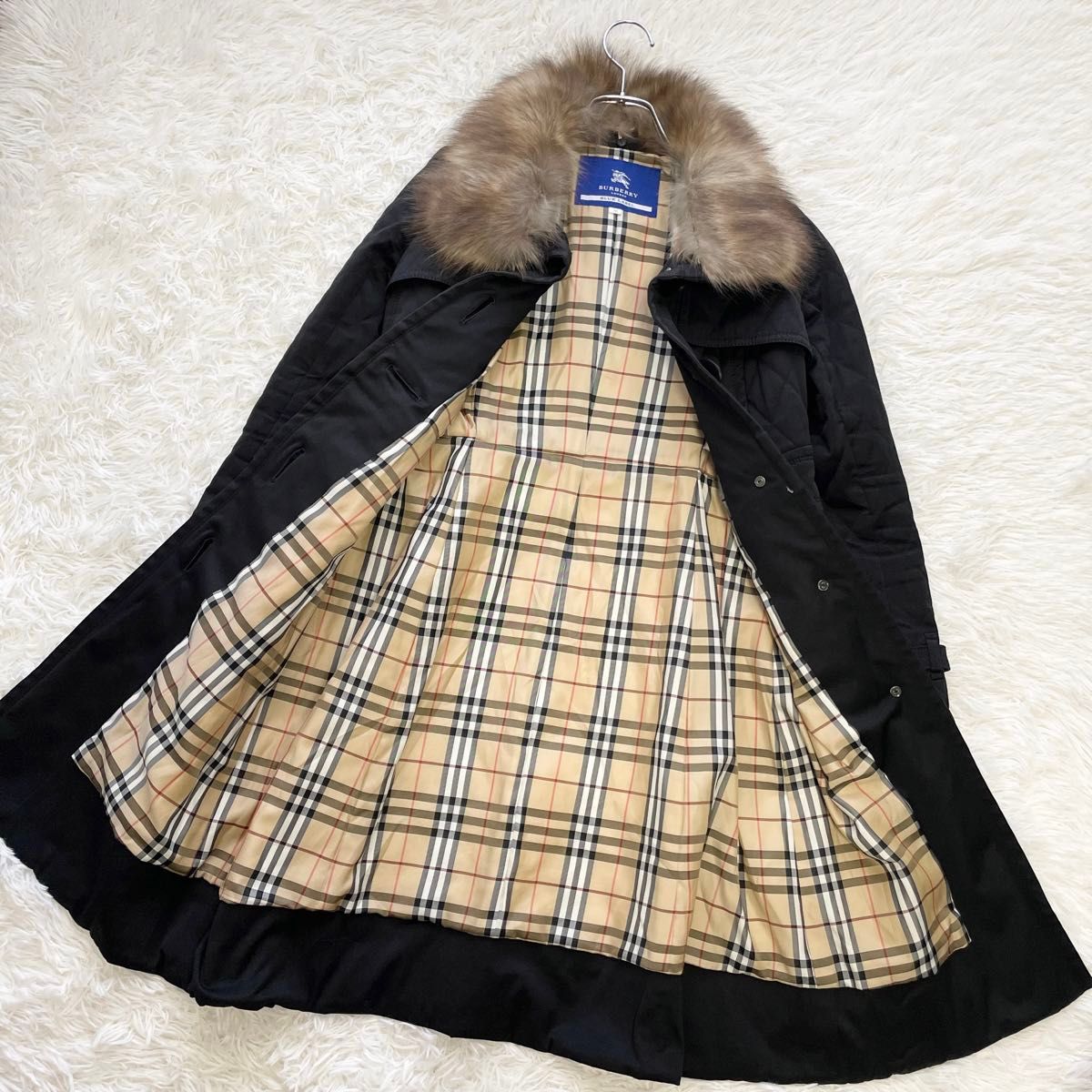 BURBERRY BLUE LABEL バーバリーブルーレーベル キルティングロング