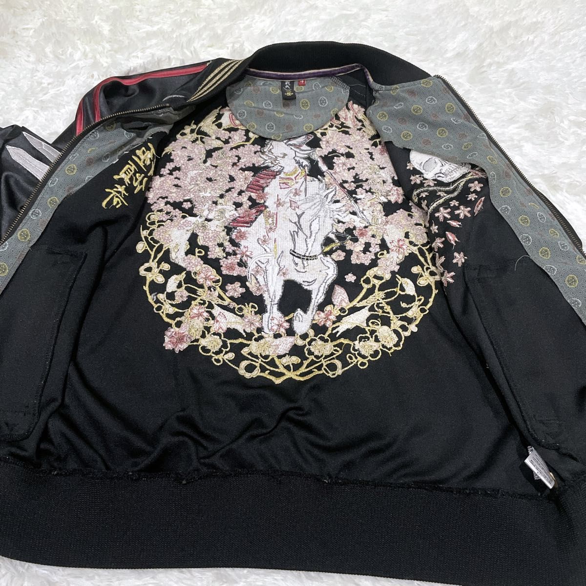 レア 花の慶次 刺繍 スカジャン 戦武×雅結 傾奇者 スカル M｜Yahoo