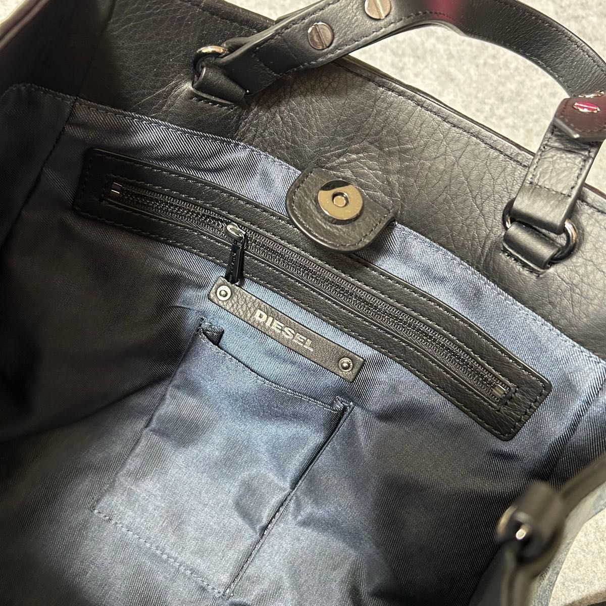 新品】DIESEL イントレチャート デニム トートバッグ 2WAY ディーゼル