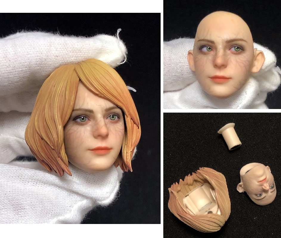 送料無料 1/6 眼球可動 女性 寄生体 ヘッド アシュリー風 バイオ