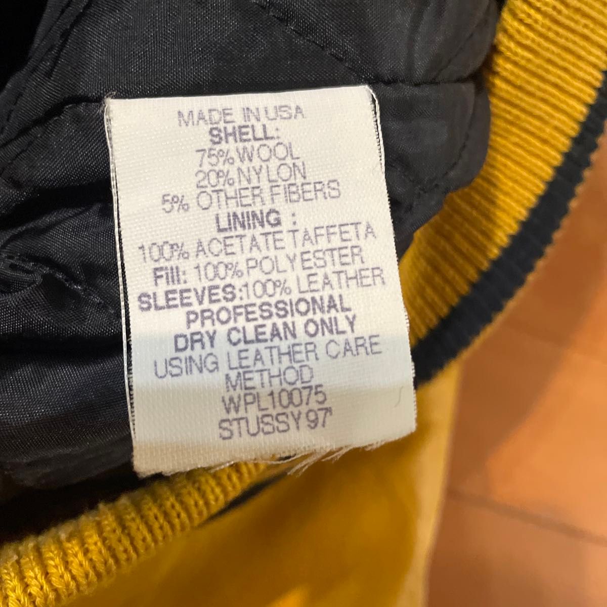 激レア アーカイブ『STUSSY』98年USA製 紺タグ「BIG4」袖レザー