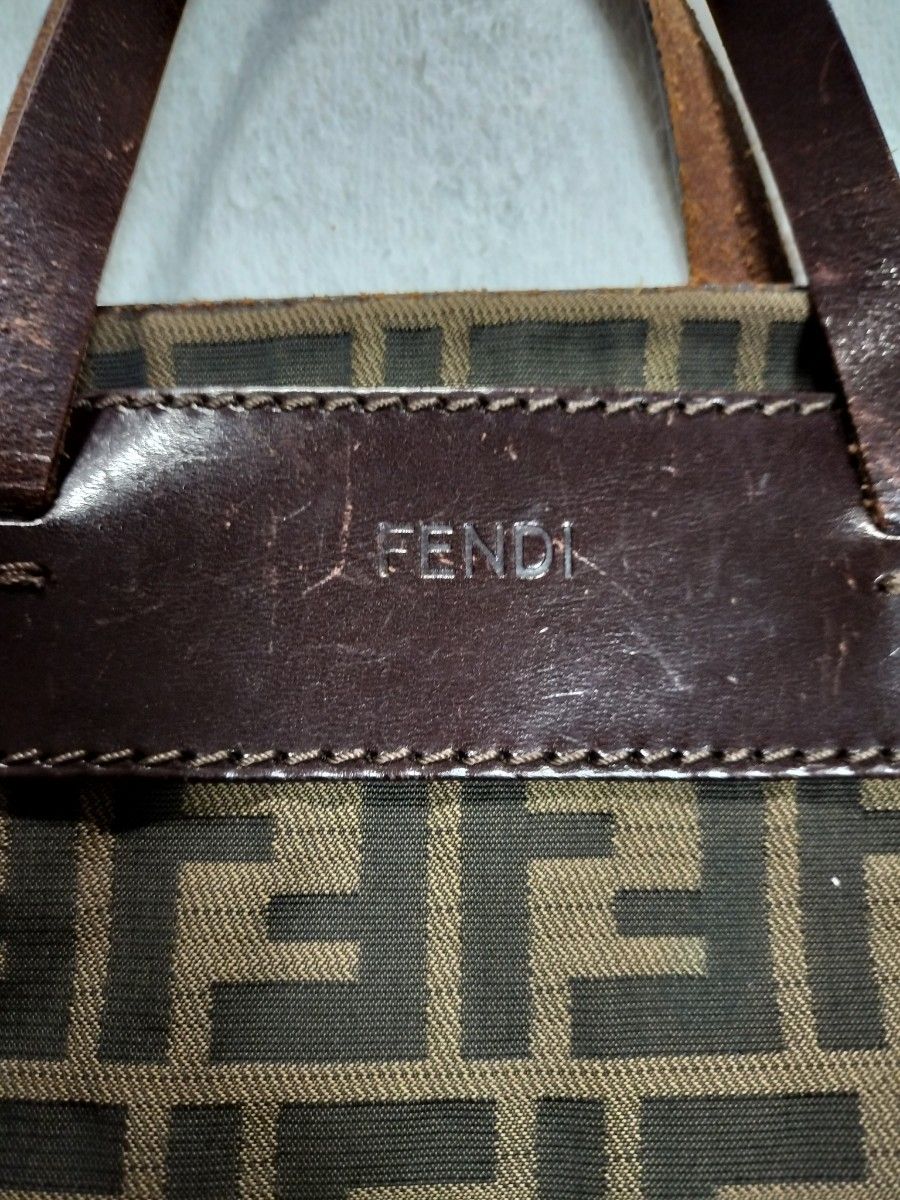 FENDI フェンディ ズッカ柄 エコバッグ トートバッグ 〜ポケット内張り