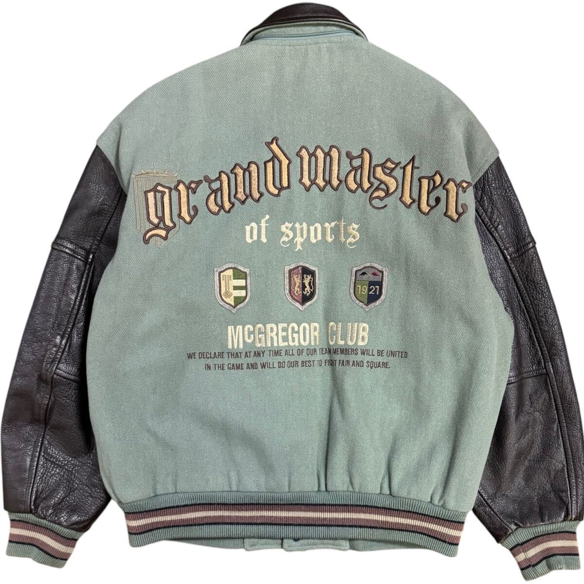 Yahoo!オークション - McGREGOR 90s ビンテージ バック刺繍 袖革 スタ