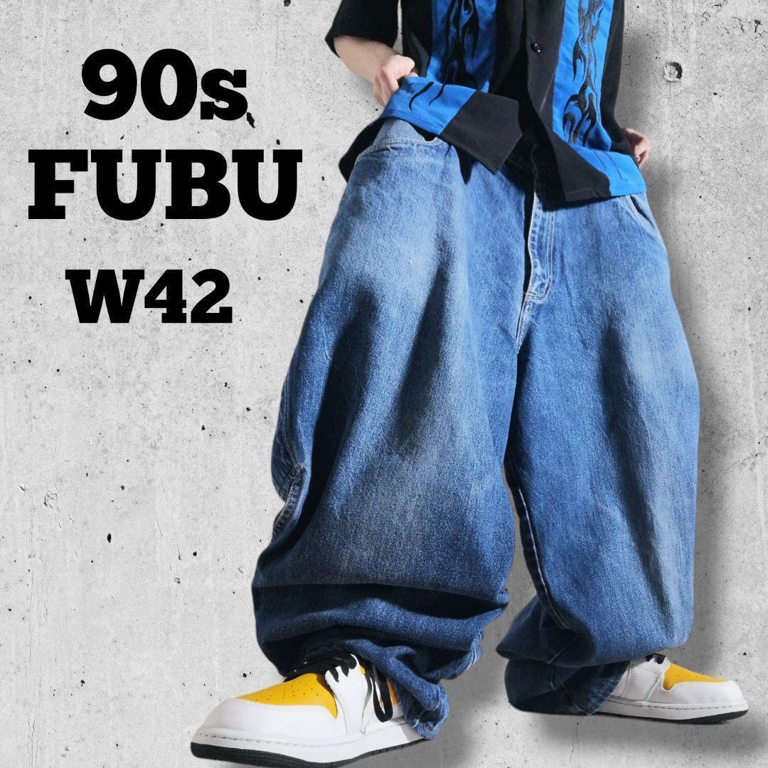 90s フブ FUBU 超極太 デニムパンツ ジーンズ バギーパンツ ペインター