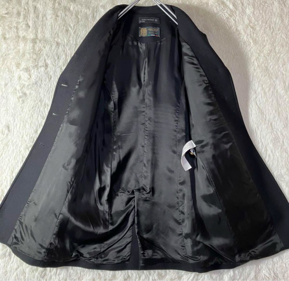 アパレル】 美品 ZARA ザラ ウールコートMANTECO マンテコ 金ボタン