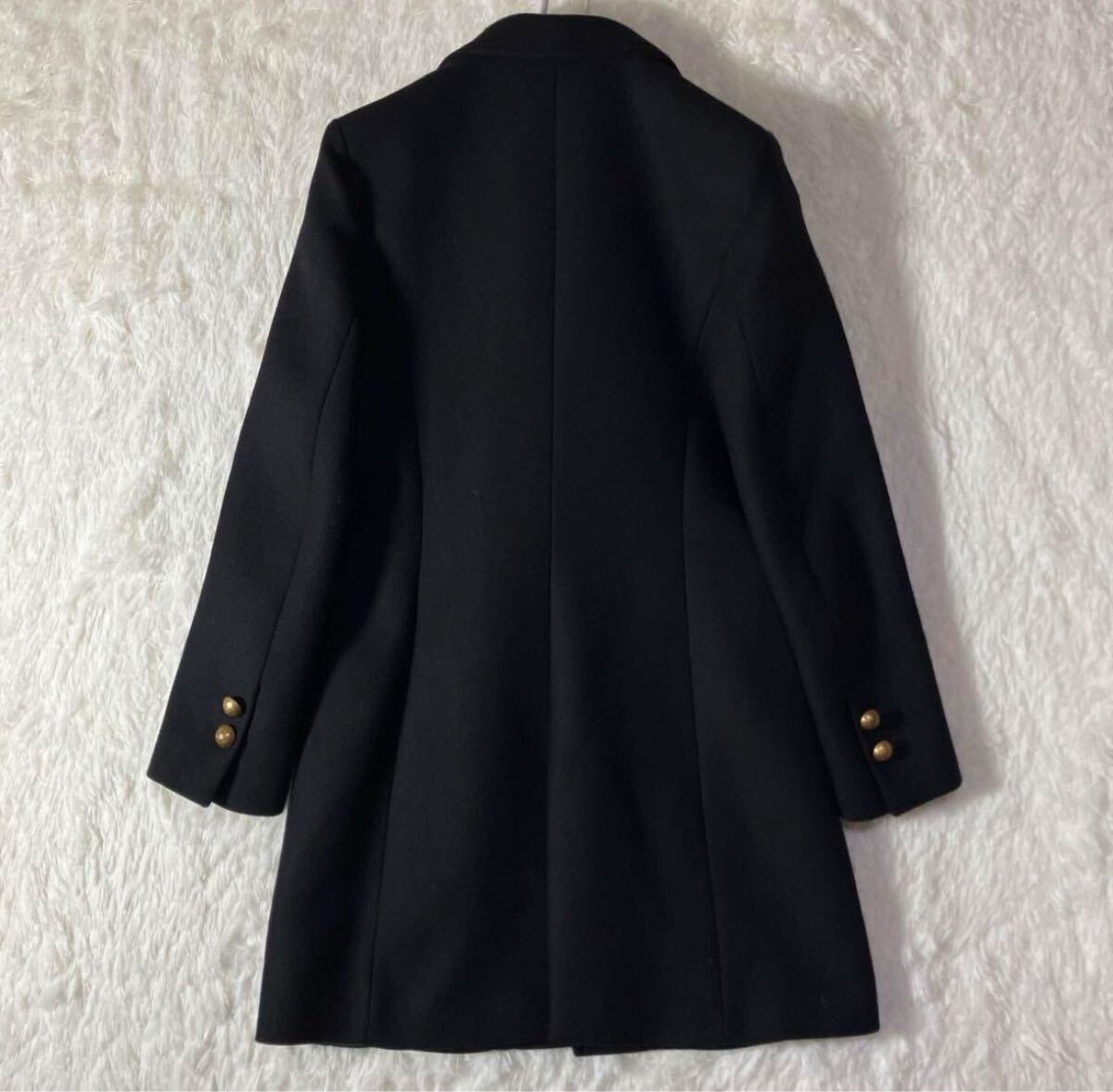 アパレル】 美品 ZARA ザラ ウールコートMANTECO マンテコ 金ボタン