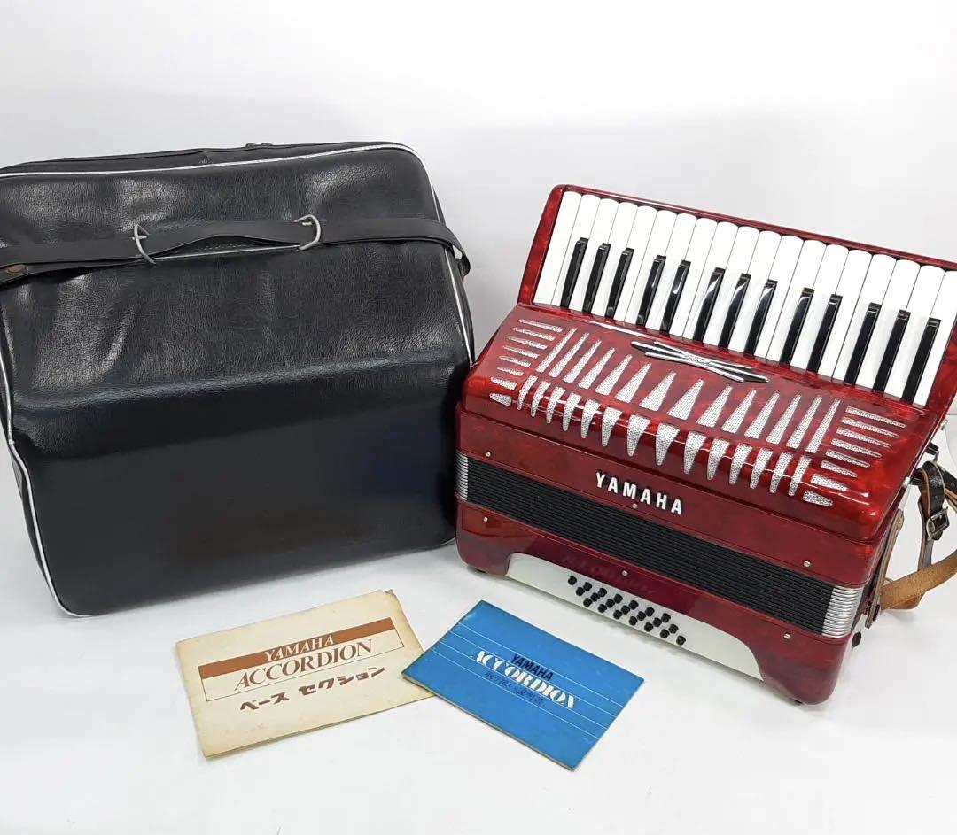 YAMAHA ヤマハ アコーディオン 赤 32鍵 21ベース ソフトケース付き