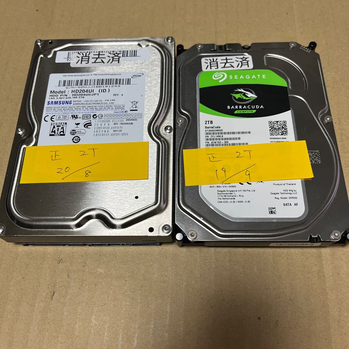 3.5 HDD 4TB 2本セット※管理番号112•113 3.5 HDD 4TB 2