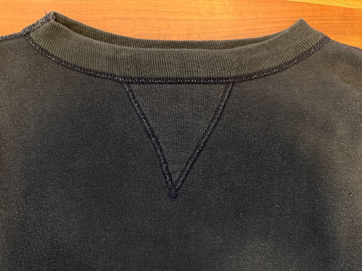 SPRUCE ヴィンテージ スウェット ブラック スプルース 前V 無地 黒