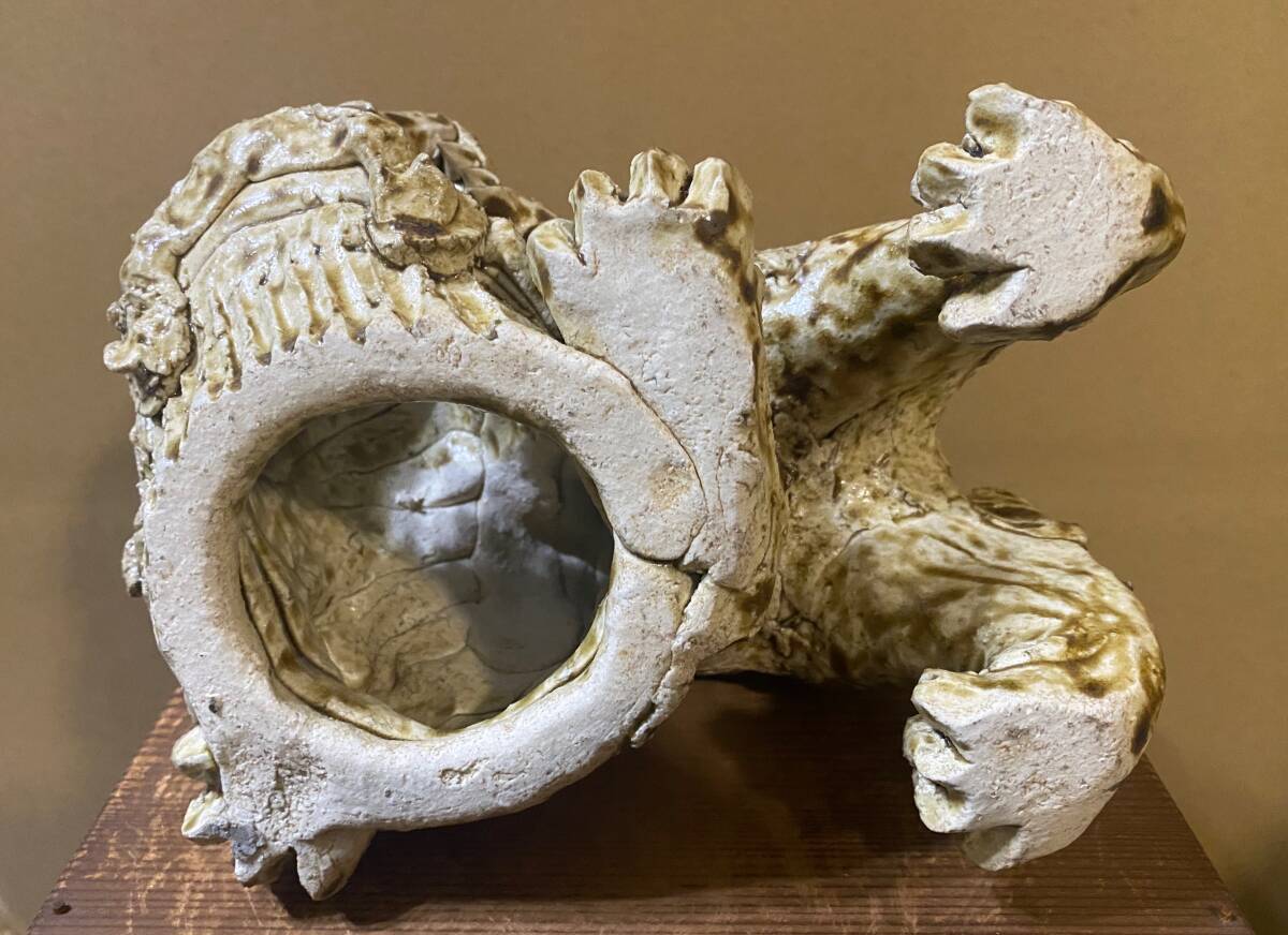 Yahoo!オークション - 黄瀬戸 村瀬甲二作 福久獅子 阿像 福獅子 共箱