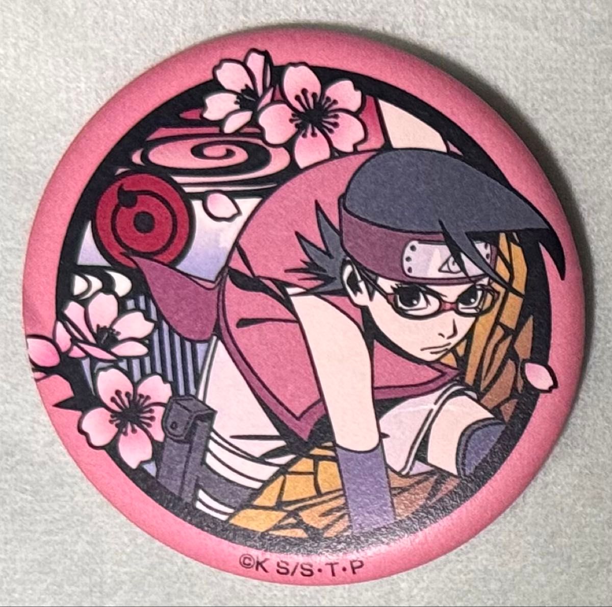 NARUTO ジャンプショップ 切り絵 缶バッジ サスケ サクラ サラダ 3点