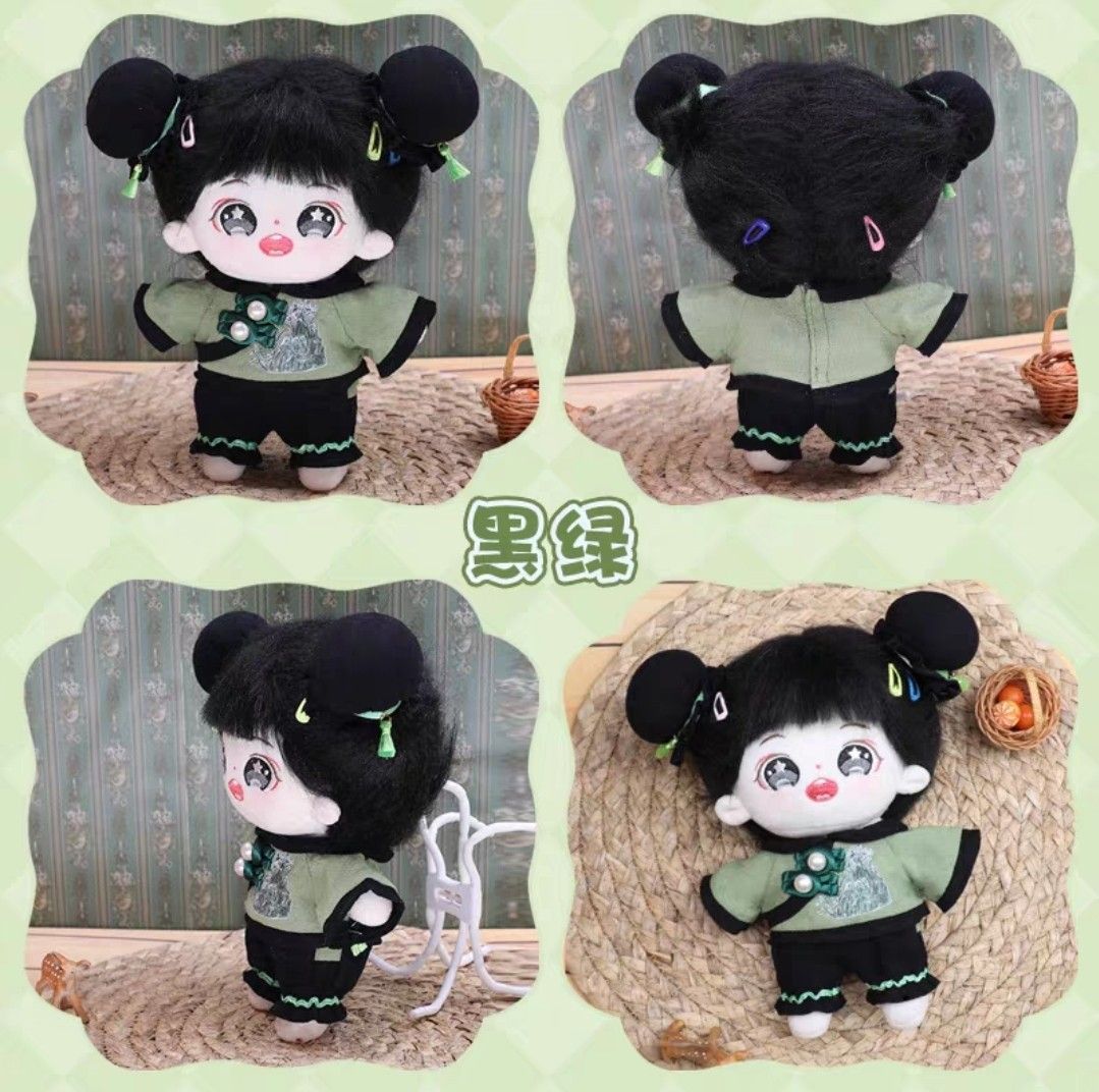 20cm ぬいぐるみ用 漢服 チャイナ服 グリーン 服 衣装｜Yahoo!フリマ