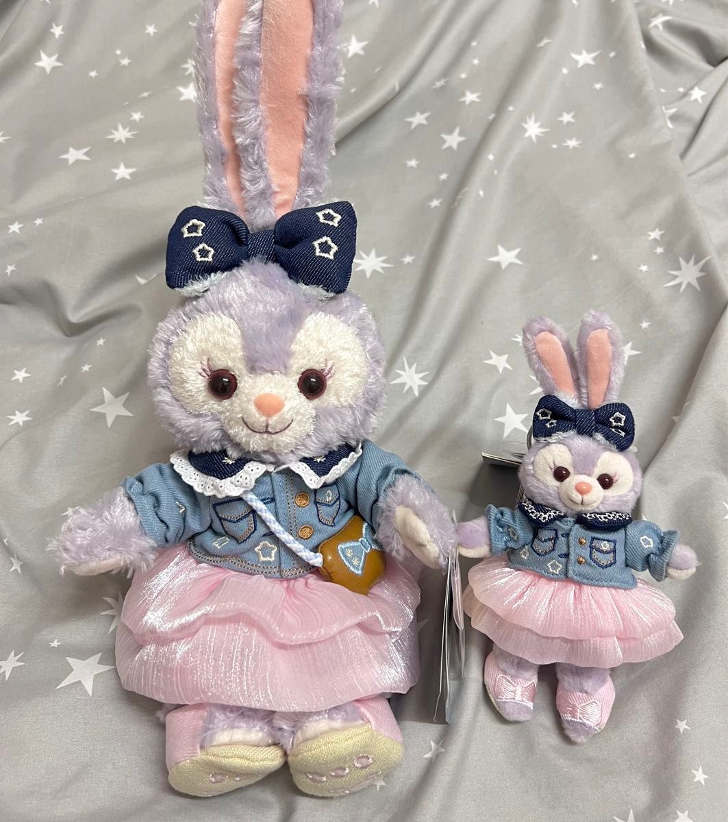 新品 顔厳選 ステラルー ぬいぐるみバッジ 上海ディズニー デニム 2024