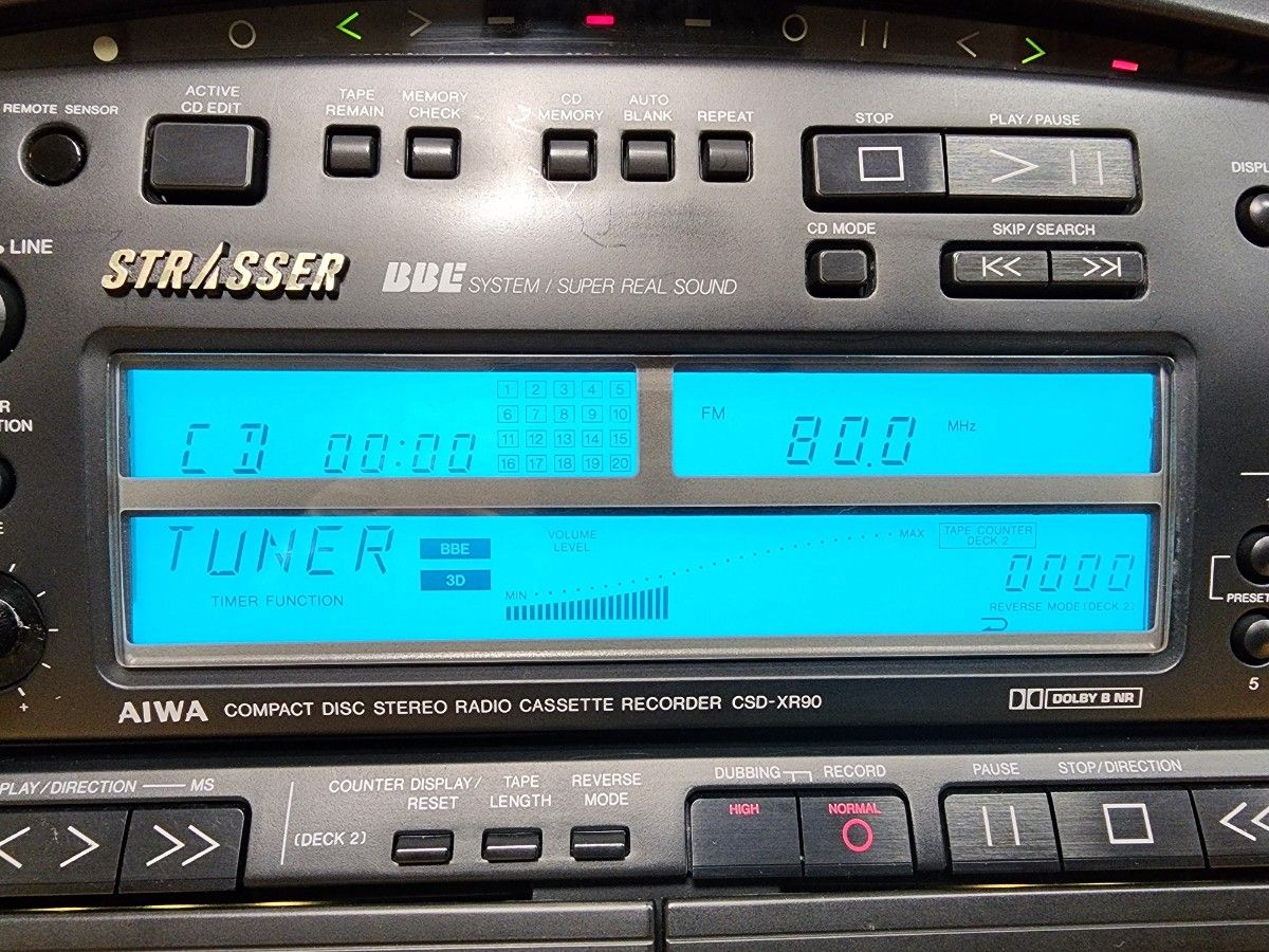 美品】AIWA STRASSER CSD-XR90改 Bluetooth搭載CDラジカセ 完動品