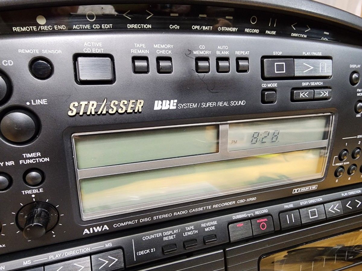 美品】AIWA STRASSER CSD-XR90改 Bluetooth搭載CDラジカセ 完動品