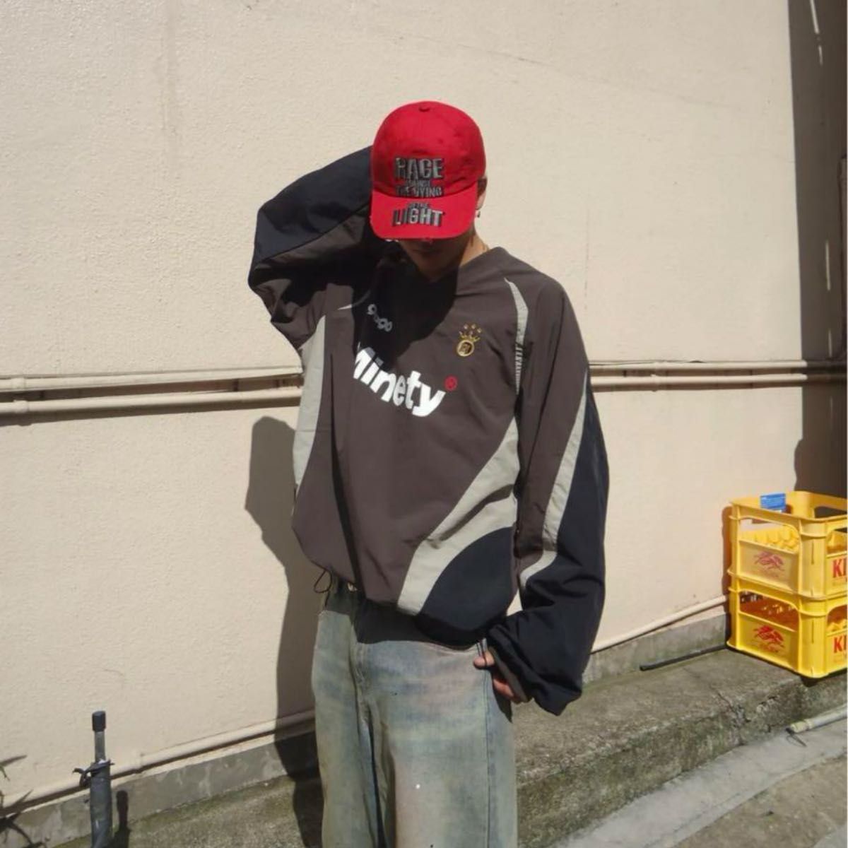 新品 即完売 9090 ナイロン プルオーバー ブラウン XL｜Yahoo!フリマ