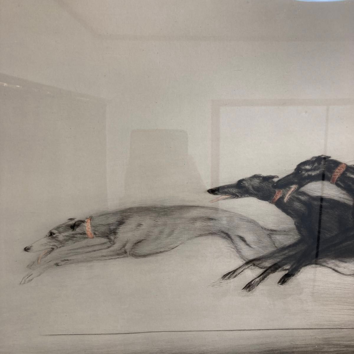 真作保証】ルイ・イカール「スピード」エッチング 直筆サイン 版画