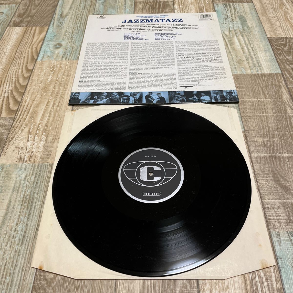 送料無料 レアLP レコード GURU JAZZMATAZZ VOLUME1 UKオリジナル盤LP