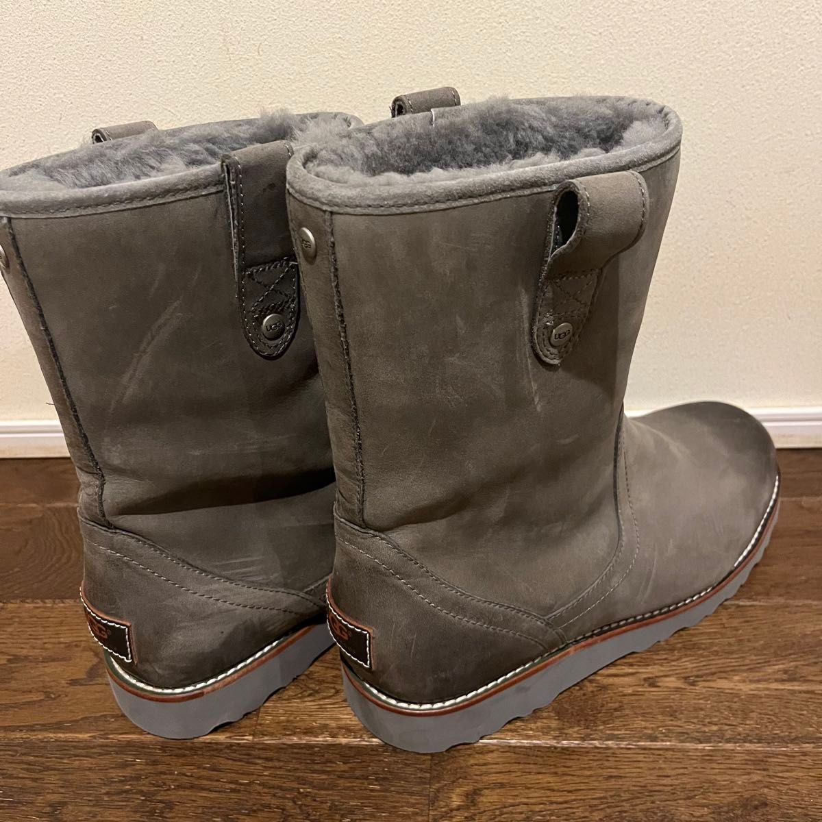 UGG アグ ストーンマン 防水 ムートン ペコスブーツ MTL グレー 9