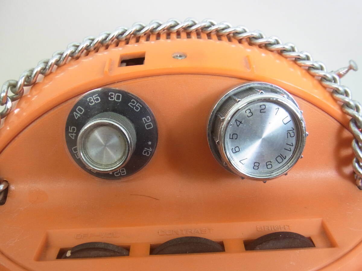 ビクター球形 白黒テレビ レトロ フリフリQ 9T-11 オレンジ【値下げ