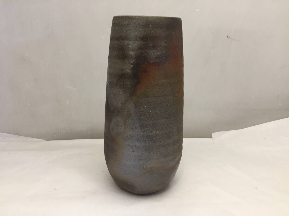 Yahoo!オークション - T112102 備前焼 備前筒花入 小西陶古 花入 花器