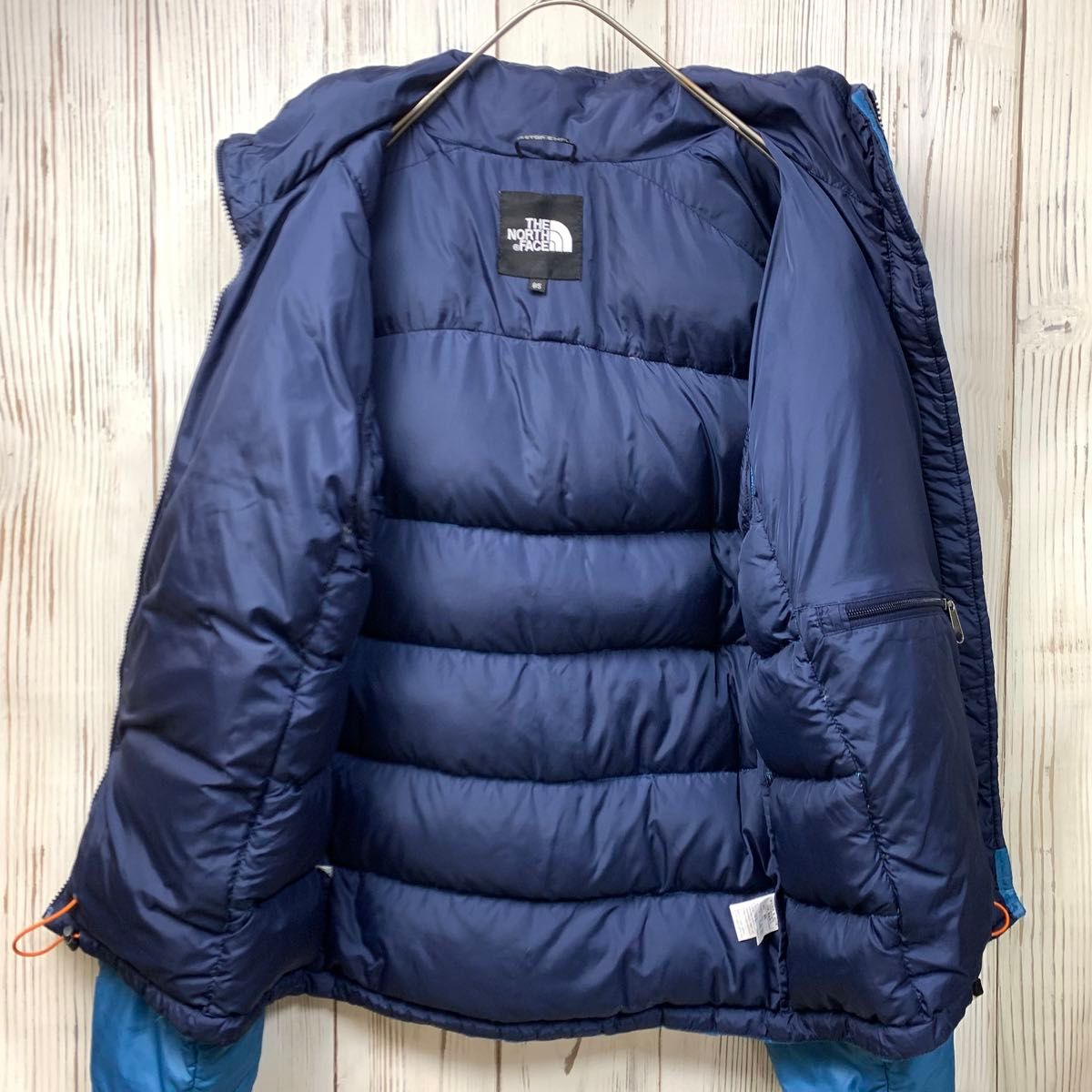 ノースフェイス ダウンジャケット ヌプシ 700フィル フェザー XS 青紺