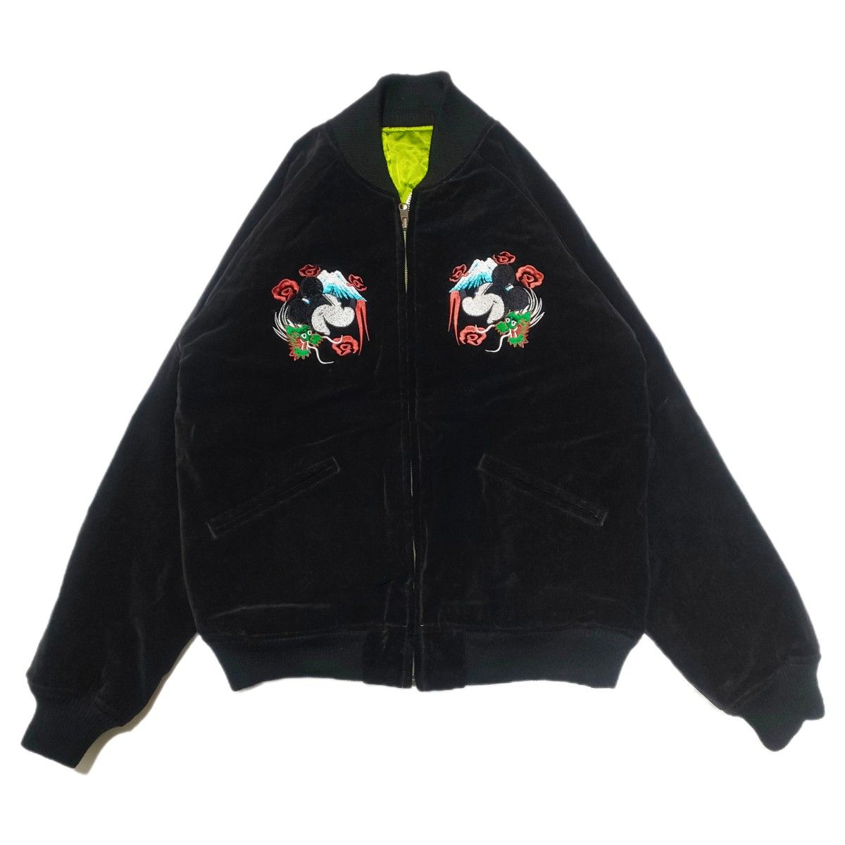 ディズニー/ミッキー スカジャン/Size S/ヴィンテージ/匿名配送/送料