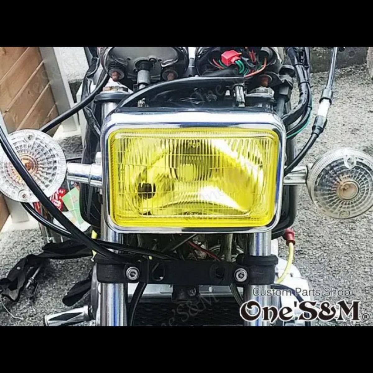 ワンズ製 角目イエロー LEDヘッドライト RGBポジション Q2-2YLB