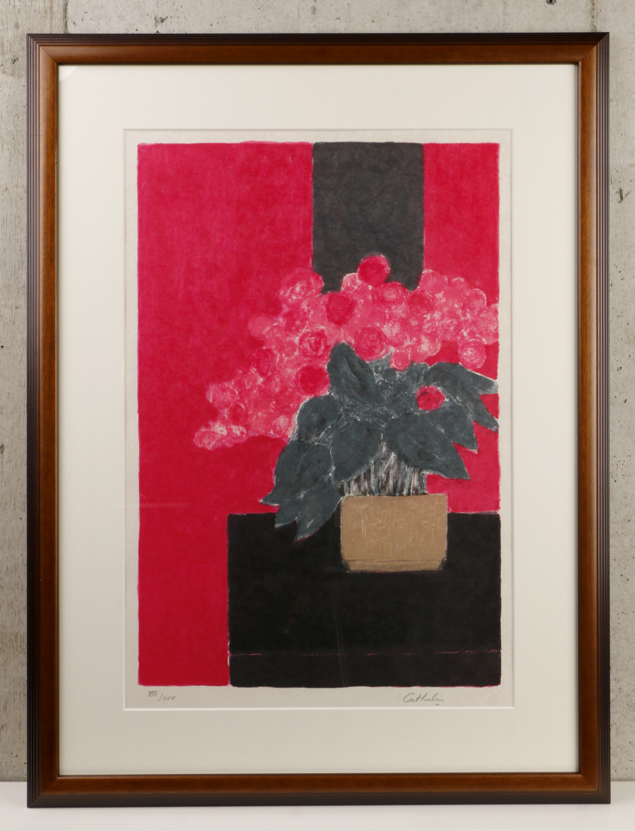 Yahoo!オークション - 貴重 ベルナール・カトラン 『黒いテーブルの赤