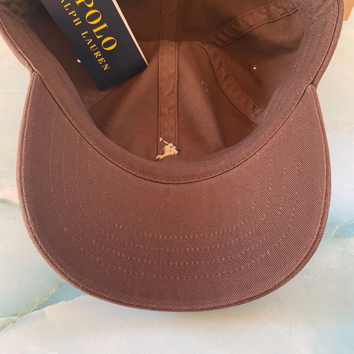 レア ポロラルフローレン ブラウンキャップ 帽子 ベージュロゴ｜Yahoo