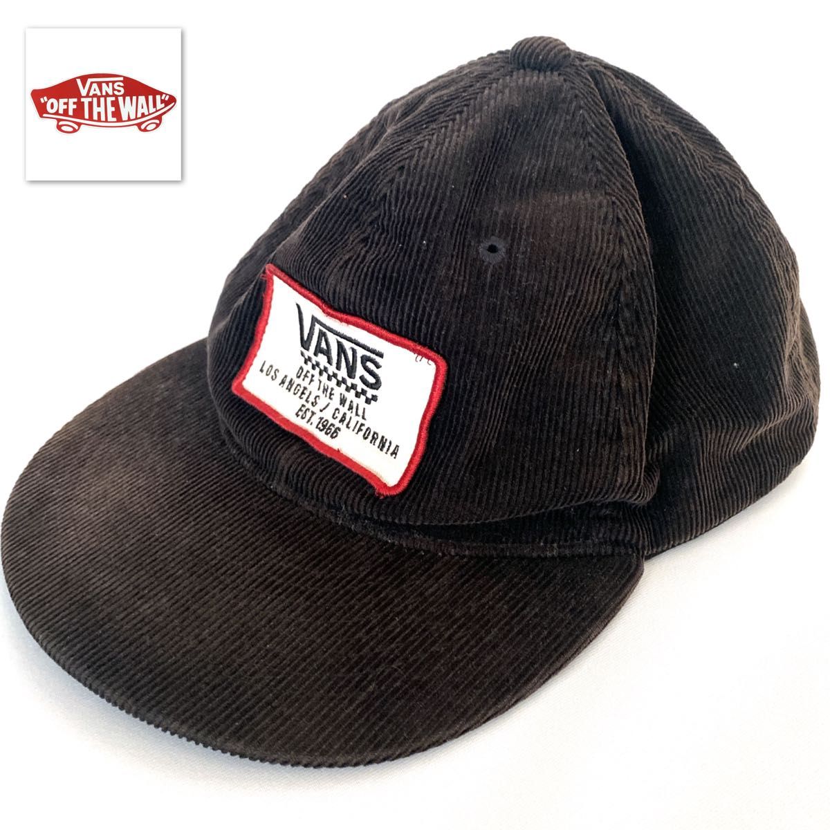 VANS vans バンズ コーデュロイキャップ 帽子ブラック フェード 深め