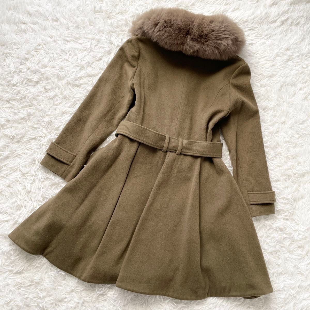 FRAY I D フレイアイディー ウールロングコート フォックスファー