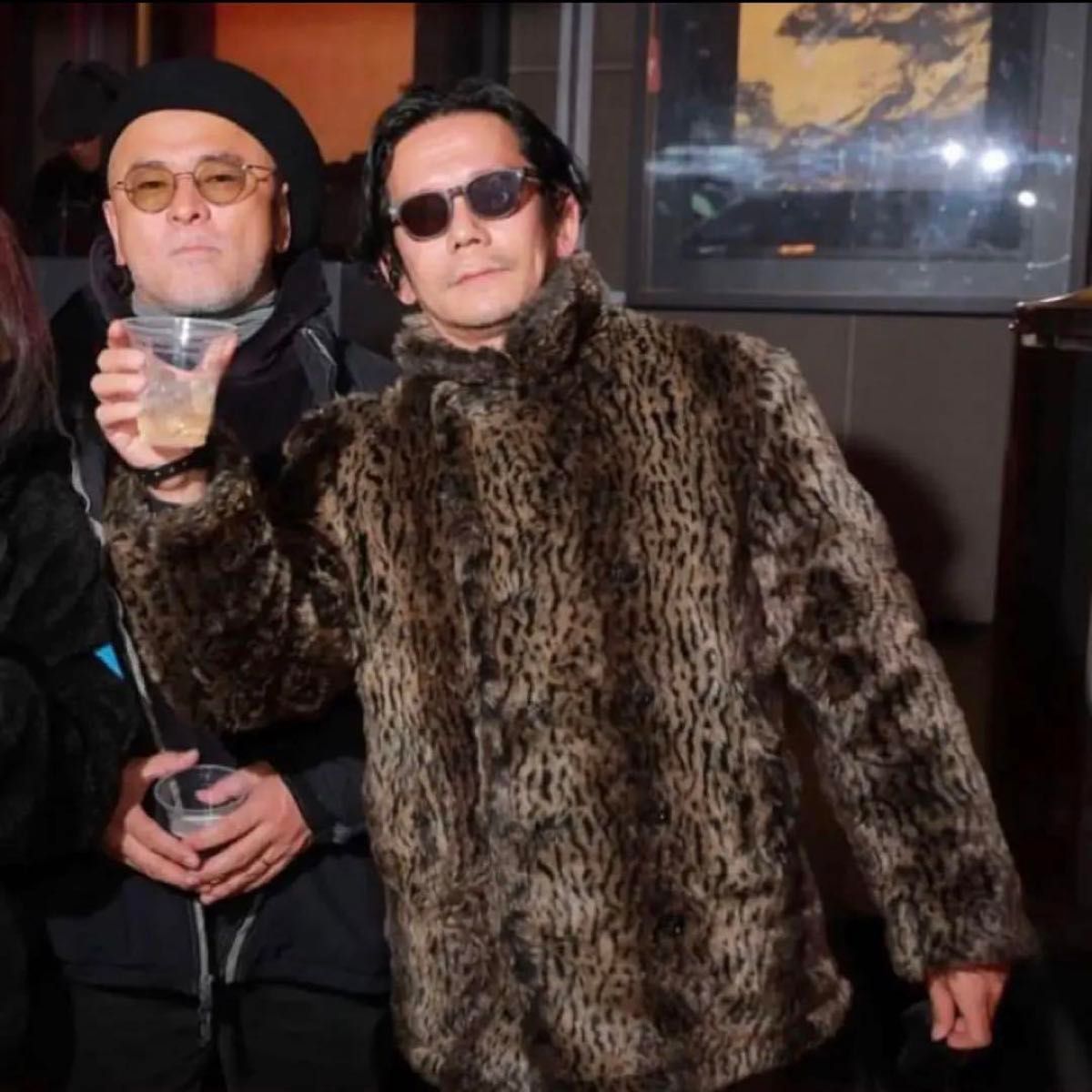 Schott ファーコート Faux Fur Peacoat Leopard Jacket Supreme